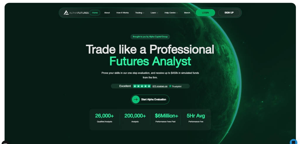 Alpha Futures Landing Page