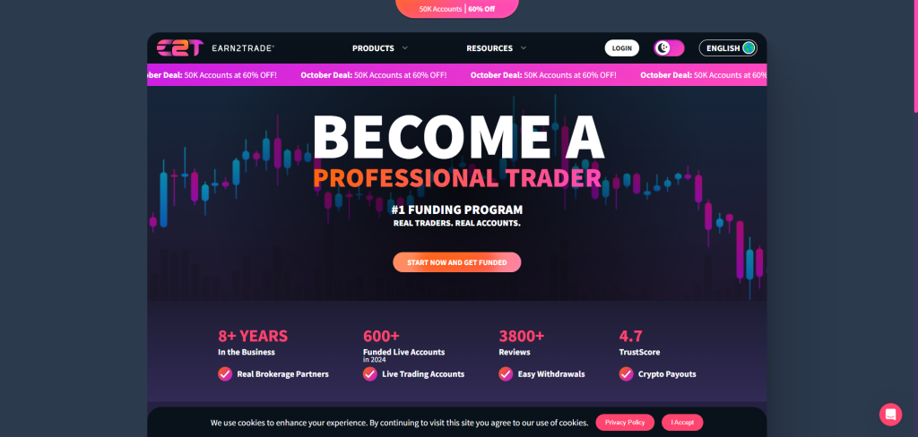 Earn2Trade Landing Page