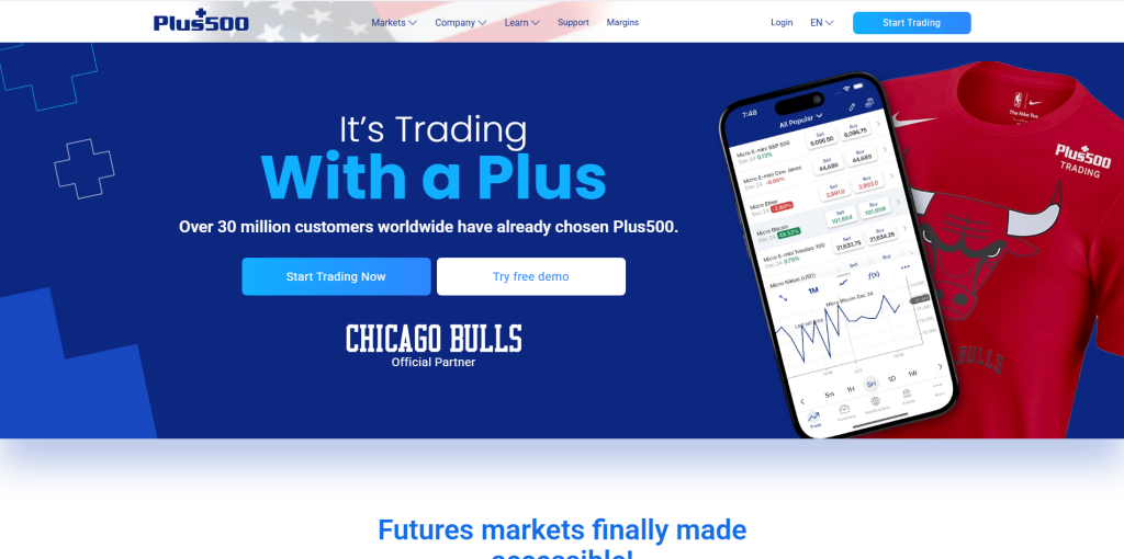 Plus500 Landing Page
