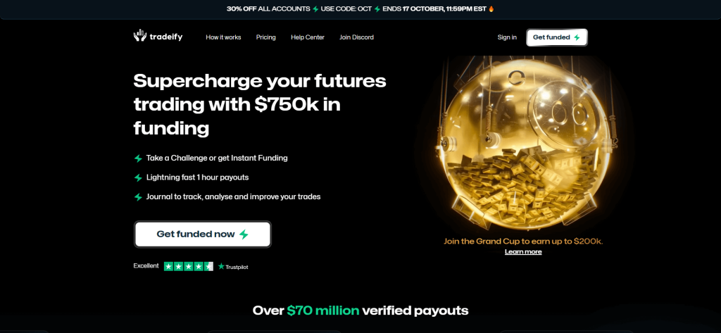 Tradeify Landing Page