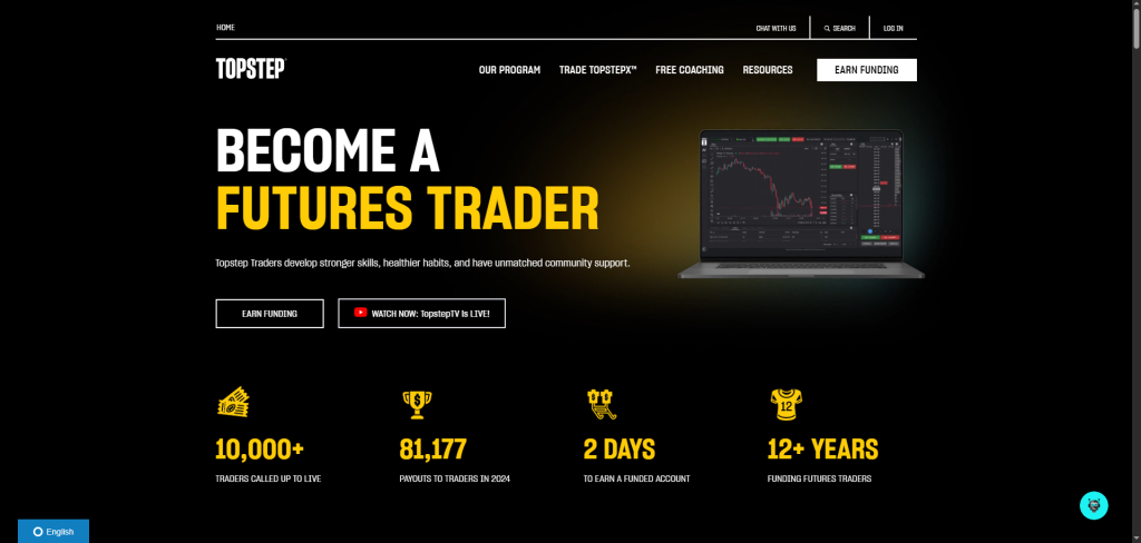 TopStep Landing Page