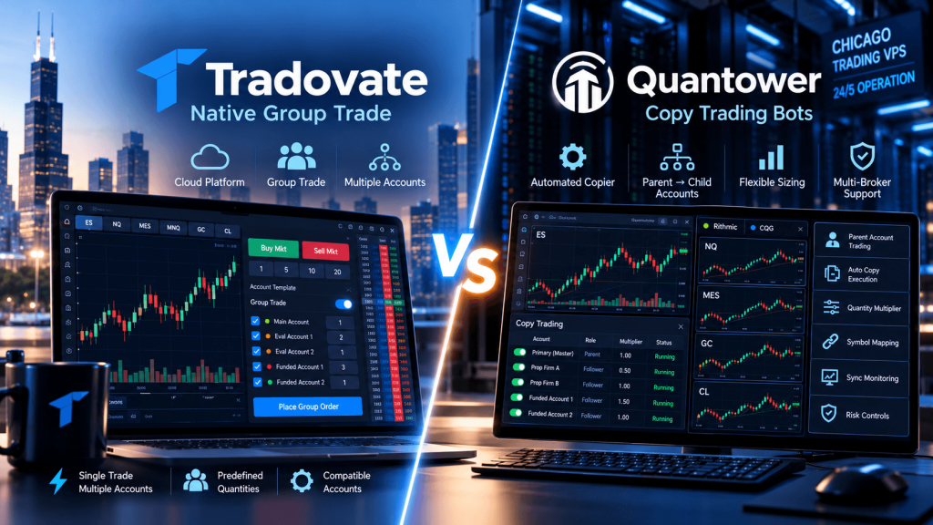 Tradovate vs Quantower for Futures Copy Trading